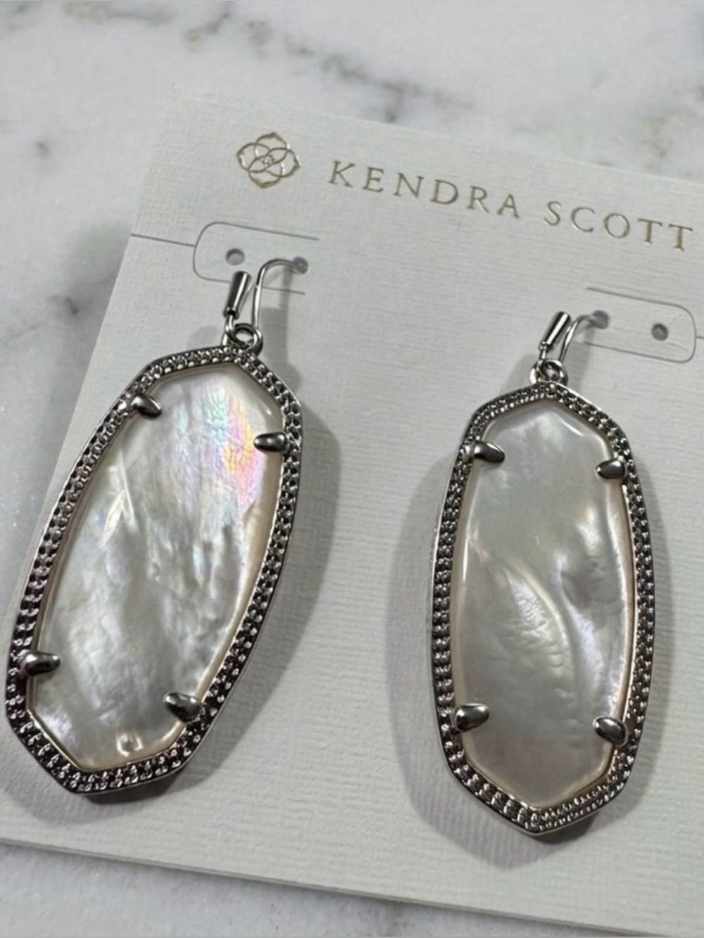 Kendra Scott Glass Stone 14k
Gold Plated Over Brass Elisa
Drop Earrings
